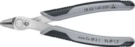 Кусачки Electronic Super Knips XL, діаметр 2,1мм, 140мм KNIPEX 78 03 140 ESD
