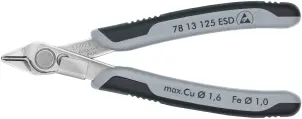 Кусачки Electronic Super Knips, діаметр 1,6мм, 140мм KNIPEX 78 13 125 ESD №1
