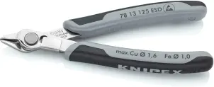 Кусачки Electronic Super Knips, діаметр 1,6мм, 140мм KNIPEX 78 13 125 ESD №3
