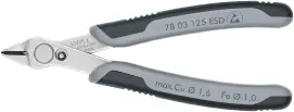 Кусачки Electronic Super Knips діаметр, 1,6мм, 125мм KNIPEX 78 03 125 ESD SB (в блістері)
