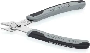 Кусачки Electronic Super Knips діаметр, 1,6мм, 125мм KNIPEX 78 03 125 ESD SB (в блістері) №3