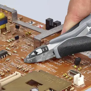 Кусачки бокові для електроніки антистатичні, діаметр 1,6мм, 115мм KNIPEX 77 12 115 ESD, поліровані №3