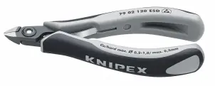 Прецизійні кусачки бокові для електроніки KNIPEX 79 02 120 ESD №1