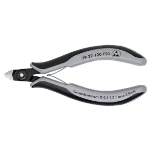 Прецизійні кусачки бокові для електроніки KNIPEX 79 22 120 ESD №1
