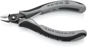 Прецизійні кусачки бокові для електроніки KNIPEX 79 52 125 ESD №1