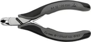 Кусачки торцеві для електроніки KNIPEX 64 32 120 ESD №1