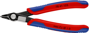 Кусачки Electronic Super Knips, діаметр 1,0мм, 125мм KNIPEX 78 41 125, фосфатовані №1