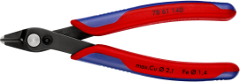 Кусачки Electronic Super Knips XL, діаметр 2,1мм, 140мм KNIPEX 78 61 140, нержавійка