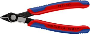 Кусачки Electronic Super Knips, діаметр 1,6мм, 125мм KNIPEX 78 71 125, фосфатовані №1