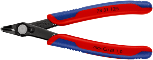 Кусачки Electronic Super Knips загнуті, діаметр 1,0мм, 125мм KNIPEX 78 31 125, фостфатовані №1