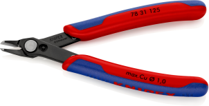Кусачки Electronic Super Knips загнуті, діаметр 1,0мм, 125мм KNIPEX 78 31 125, фостфатовані №2
