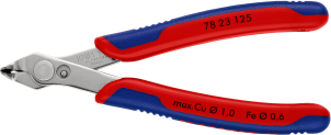Кусачки Electronic Super Knips загнутые 60 градусв, дыаметр 1,0мм, 125мм KNIPEX 78 23 125 SB, нержавійка №1