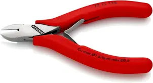 Кусачки боковые (бокорезы) для электроники, диаметр 1,6 мм KNIPEX 77 11 115, хромированные №2