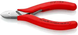 Кусачки бокові (бокорізи) для електроніки, діаметр 1,3мм, 115мм KNIPEX 77 21 115 N, хромовані в магазині TVOE