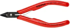 Кусачки боковые (бокорезы) для электроники, диаметр 1,3 мм, 125 мм KNIPEX 75 02 125, фосфатированные купить в Украине