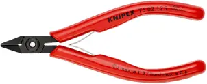 Кусачки бокові (бокорізи) для електроніки, діаметр 1,3мм, 125мм KNIPEX 75 02 125, фосфатовані №1