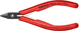 Кусачки боковые (бокорезы) для электроники, диаметр 1,3 мм, 125 мм KNIPEX 75 22 125, фосфатированные купить