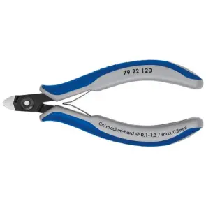 Прецизійні кусачки бокові для електроніки KNIPEX 79 22 120 №1