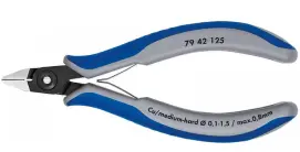 Прецизійні кусачки бокові для електроніки KNIPEX 79 42 125 в магазині TVOE