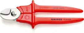 Ножиці для різання кабелів, діаметр 15мм / 50мм.кв., 230мм VDE KNIPEX 95 06 230, хромовані купити в Україні