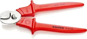 Ножиці для різання кабелів, діаметр 15мм / 50мм.кв., 230мм VDE KNIPEX 95 06 230 SB, хромовані №2