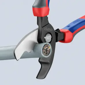 Ножиці для різання кабелів, діаметр 20мм /70мм,кв., 200мм KNIPEX 95 12 200 SB, фосфатовані №2