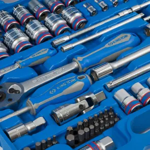 Набор инструментов 103 единицы 1/4"+1/2" в пластиковом кейсе №6