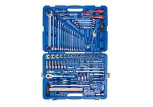 Набор инструментов 128 единиц 1/4"+1/2" в пластиковом кейсе №1