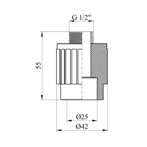 Муфта PPR Baux 25х1/2" РЗ №2