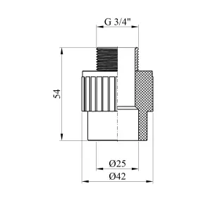 Муфта PPR Baux 25х3/4" РЗ №2