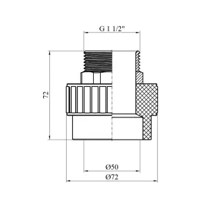 Муфта PPR Baux 50х1 1/2" РЗ №2