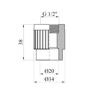 Муфта PPR Baux 20х1/2" РО №2