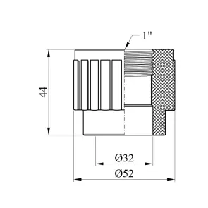 Муфта PPR Baux 32х1" РО №2