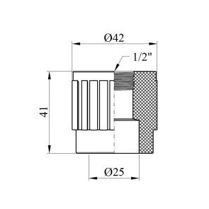 Муфта PPR Baux 25х1/2" РО №2