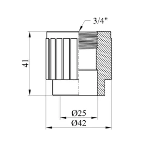 Муфта PPR Baux 25х3/4" РО №2