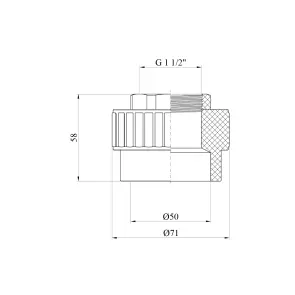 Муфта PPR Baux 50х1 1/2" РВ №2