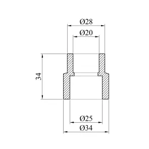 Муфта редукционная PPR Baux 25х20 мм №2