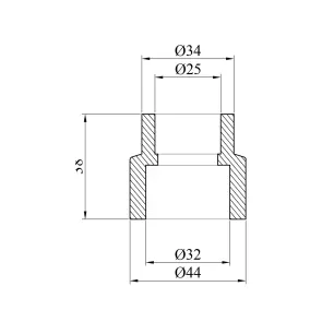 Муфта редукционная PPR Baux 32х25 мм №2
