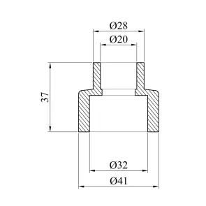Муфта редукционная PPR Baux 32х20 мм №2