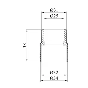 Муфта редукционная PPR Baux 32х25 мм ВЗ №2
