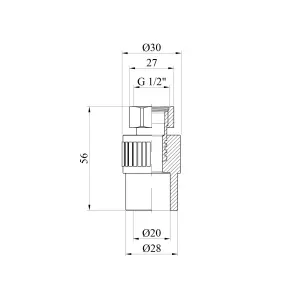 Муфта с накидной гайкой PPR Baux 20х1/2" №2