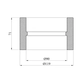 Муфта PPR GrandiTherm 90 мм №2