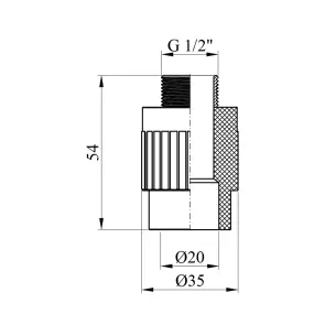 Муфта PPR GrandiTherm 20х1/2" РЗ №2