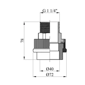 Муфта PPR GrandiTherm 40х1 1/4" РЗ №2