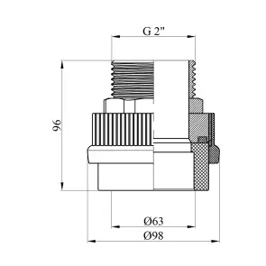 Муфта PPR GrandiTherm 63х2" РЗ №2