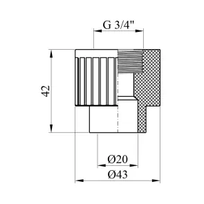 Муфта PPR GrandiTherm 20х3/4" РВ №2