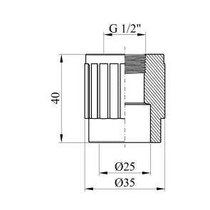 Муфта PPR GrandiTherm 25х1/2" РВ №2