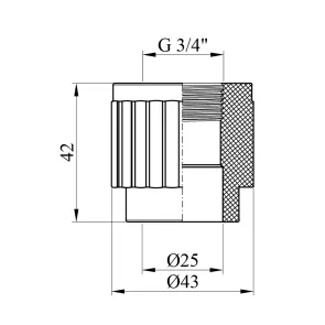 Муфта PPR GrandiTherm 25х3/4" РО №2