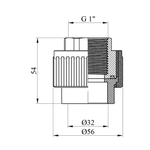Муфта PPR GrandiTherm 32х1" РО №2