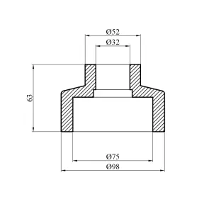 Муфта редукционная PPR GrandiTherm 75х32 мм №2